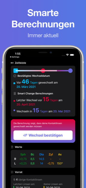 Lensy – Smart Change Berechnungen